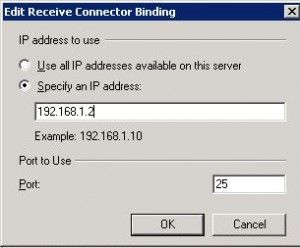 установить IP-адрес сервера ретрансляции