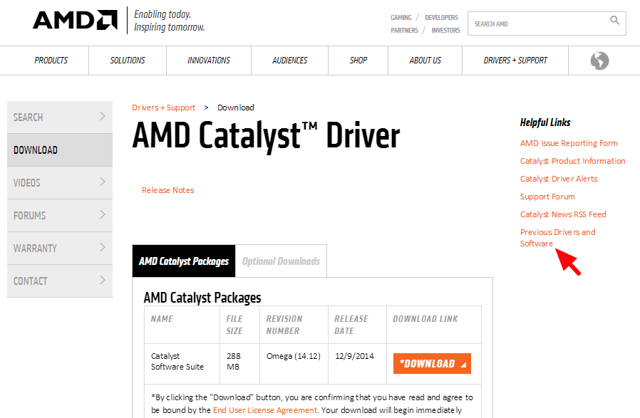 Скачать драйвер AMD Catalyst