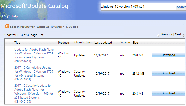 Microsoft Обновление Windows каталог