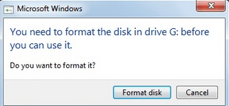 Отформатируйте диск, прежде чем вы сможете его использовать