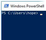 Значок: Windows PowerShell.
