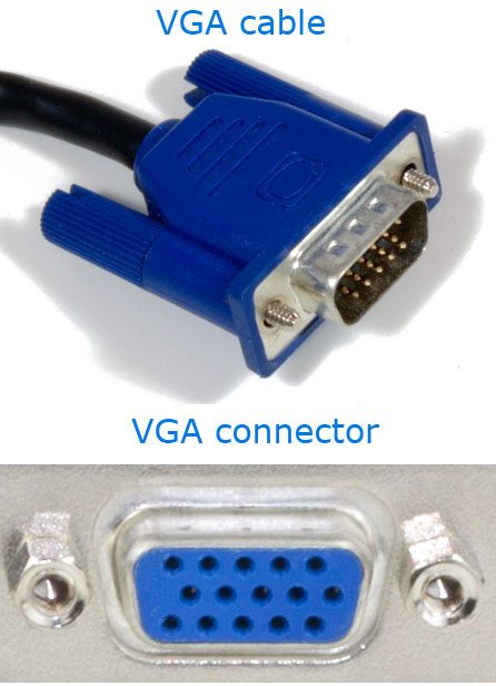 VGA кабель и разъем