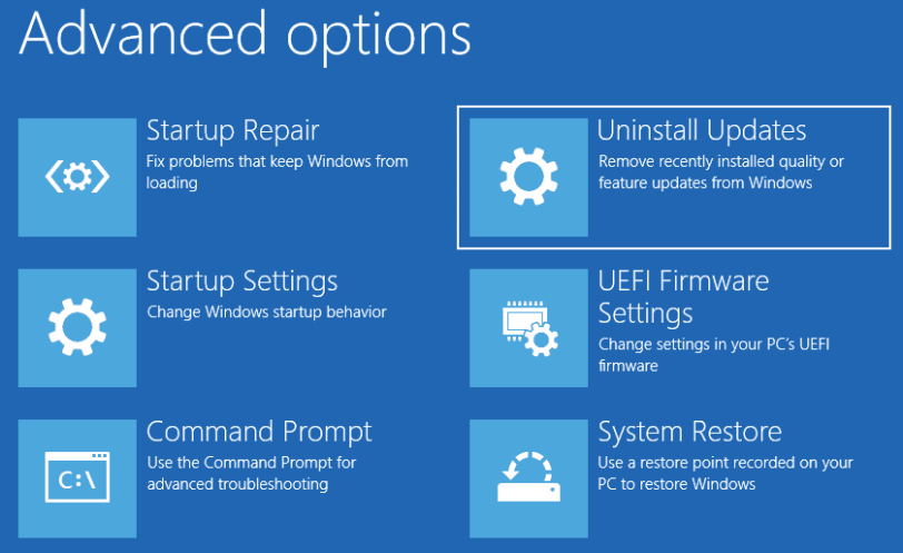 удалить обновление Windows 10 в автономном режиме