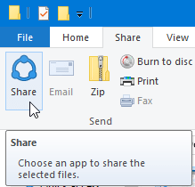 делиться или прикреплять файлы к почтовому приложению