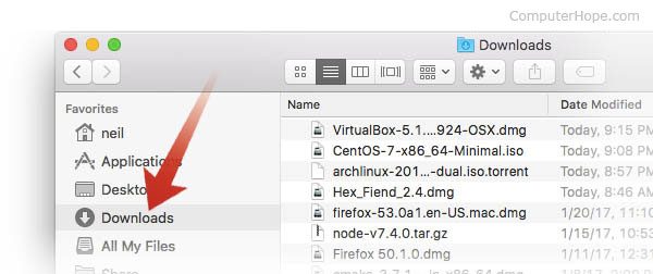 Папка загрузки OS X в окне Finder