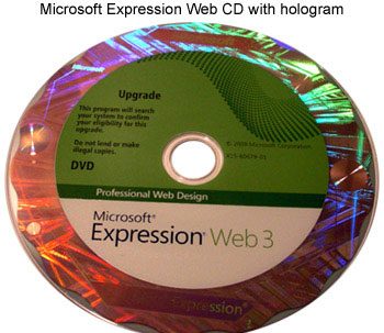 Microsoft Expression CD с голограммой