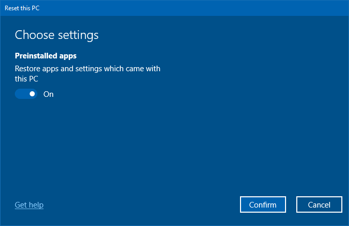 сбросить этот компьютер в Windows 10 вариантов восстановления