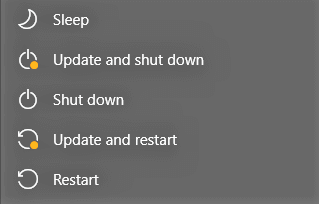 установить обновления и закрыть Windows 10