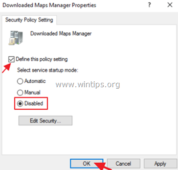 отключить групповую политику Downloaded Maps Manager