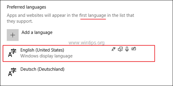 Windows 10 язык ввода по умолчанию для приложений и веб-сайтов