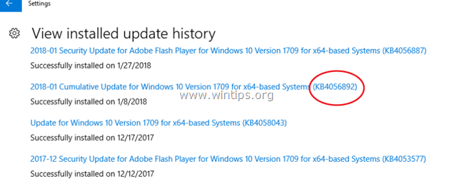 Windows 10 Update KB4056892 не удается установить 0x800f0845