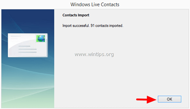 импорт контактов Outlook Express в Windows Mail