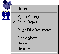Щелкните правой кнопкой мыши на принтере