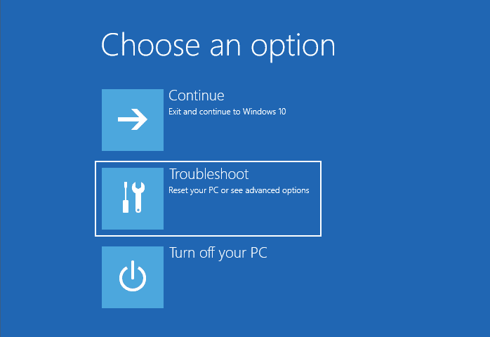 Выполнить откат восстановления системы в автономном режиме в Windows 10
