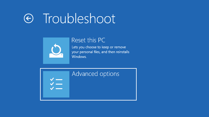 Выполнить откат восстановления системы в автономном режиме в Windows 10