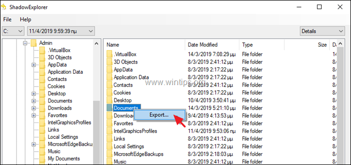 Восстановление Windows 10 предыдущих версий - Shadow Explorer