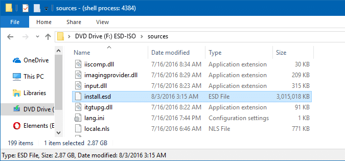 найти версию сборки Windows из файла ISO