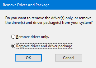 удалить драйвер и пакет драйверов через свойства сервера печати