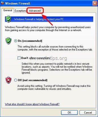 восстановление-Windows-XP-брандмауэр-настройки
