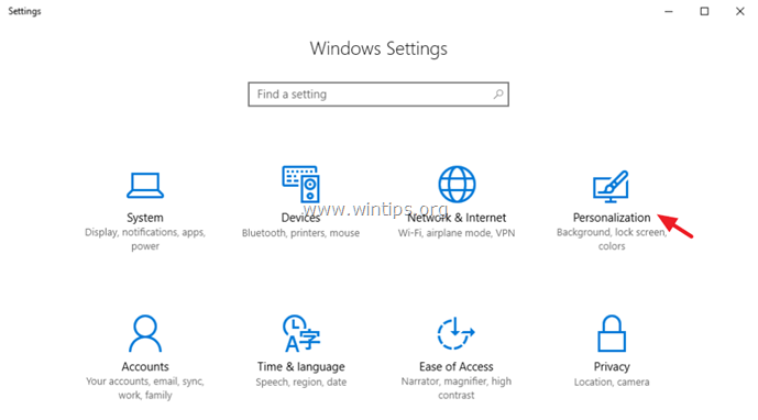 Значок пропущенных настроек Windows 10