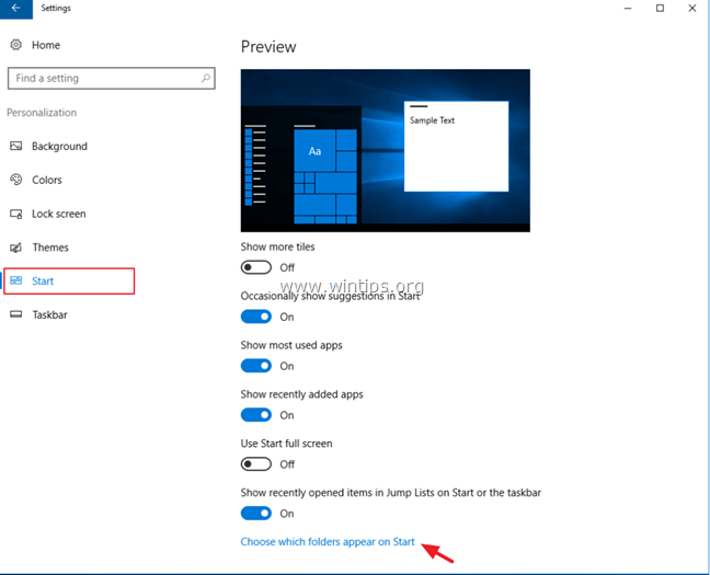 Отключить значок настроек Windows 10