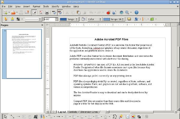 PDF открылся в LibreOffice.