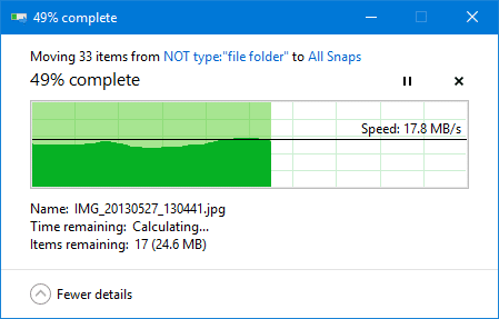перемещать или копировать файлы в несколько подпапок