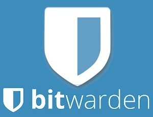 Логотип: Менеджер паролей BitWarden.