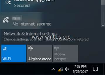 WiFi подключен, но нет интернета