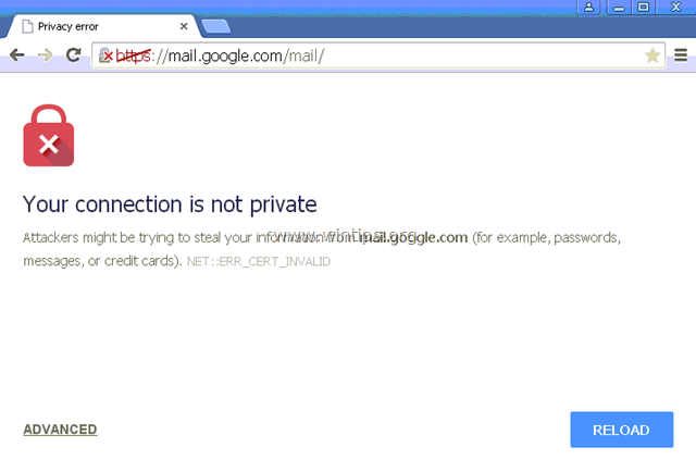 Chrome - подключение не является частным