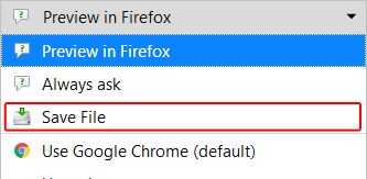 Сохранить файл в Firefox.