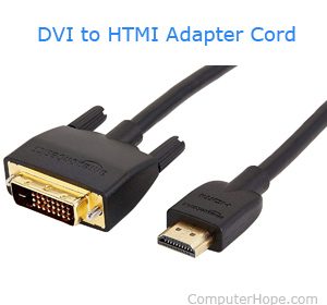 Переходник с DVI на HDMI.