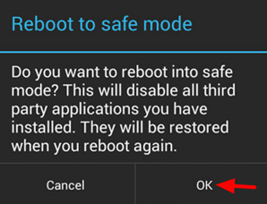 Загрузите Android в безопасном режиме