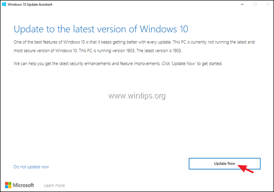 исправить Windows 10 версии 1903 обновление не удалось