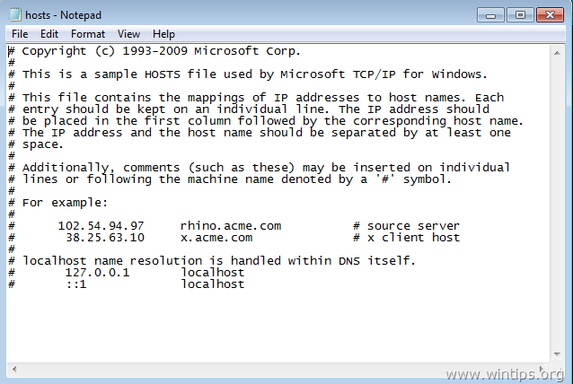 файл hosts