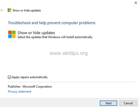 Запретить Windows 10 для установки определенного обновления