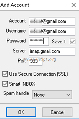 резервное копирование Gmail с помощью imapsize