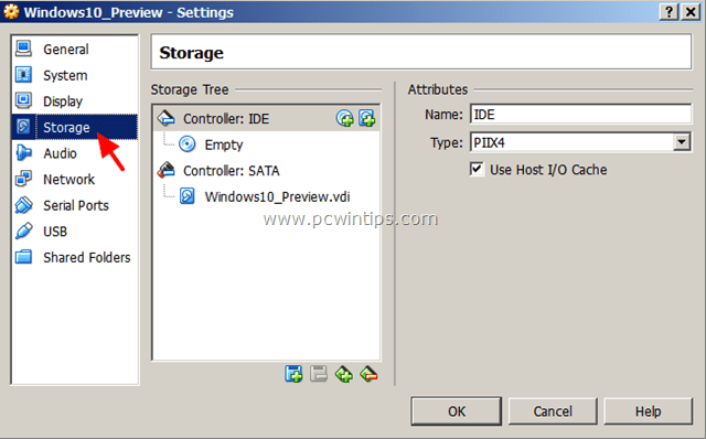 Настройки VirtualBox VM