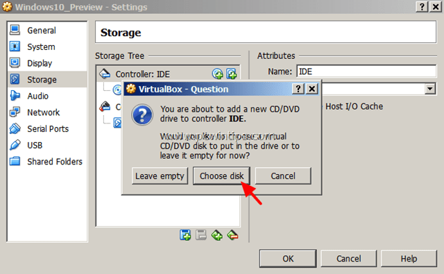 Настройки VirtualBox VM
