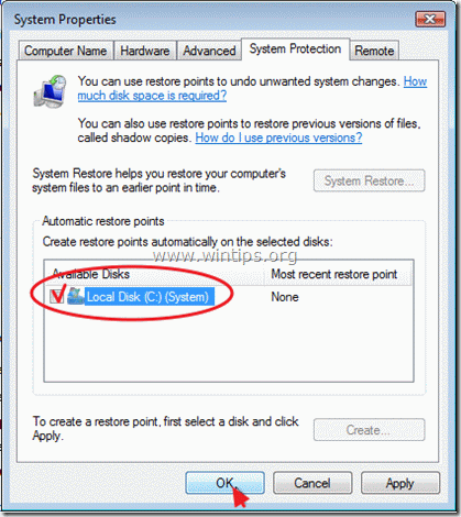 Восстановление системы защиты Windows Vista