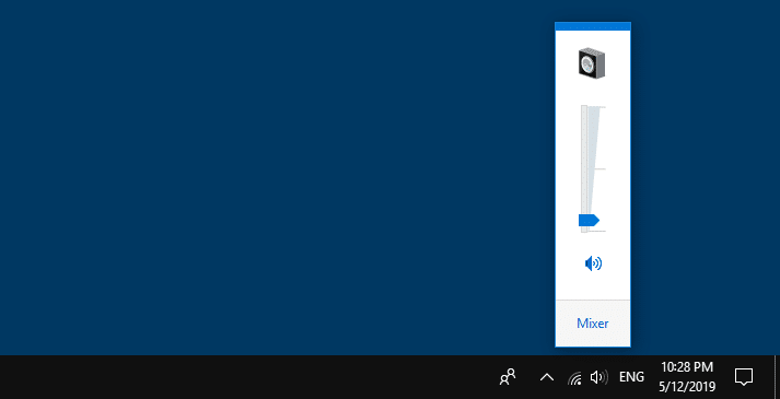 Значок громкости на панели задач Windows 10 не работает