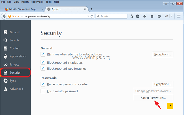просмотреть сохраненные пароли Firefox