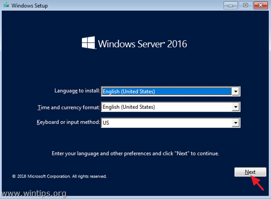 Как установить Windows Server 2016 Шаг за шагом.