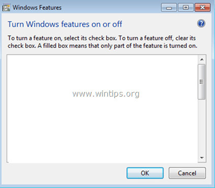 Список функций Windows Пустой или Пустой
