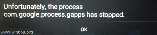 com.google.process.gapps остановлен